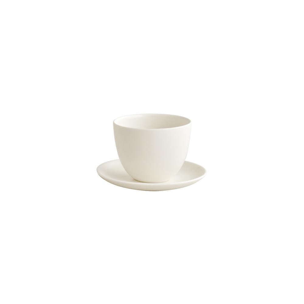 Kinto PEBBLE cup & saucer 180ml white 0