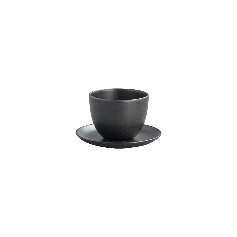 KINTO PEBBLE CUP & SAUCER 180ML BLACK 1