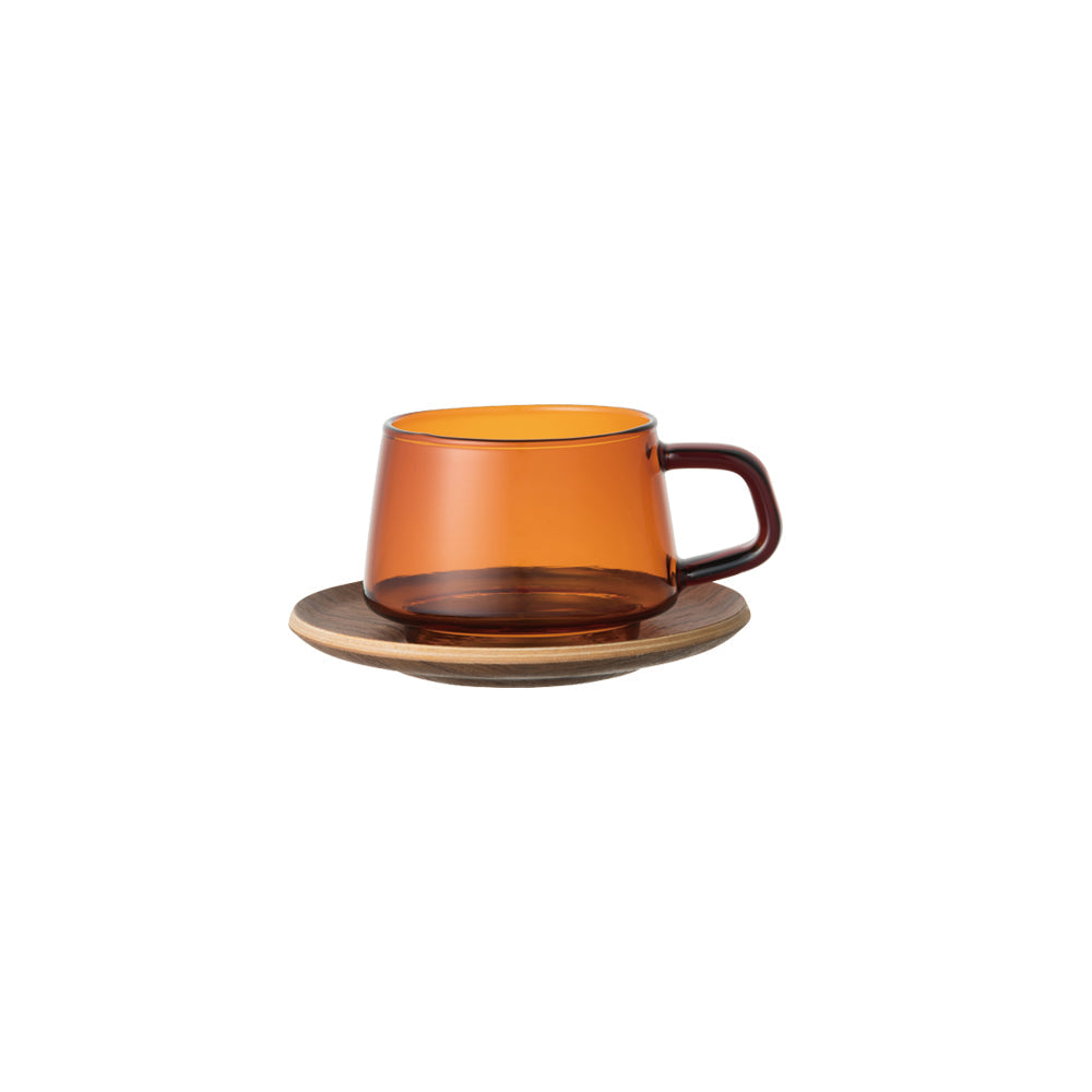 Kinto SEPIA cup & saucer 270ml amber 0