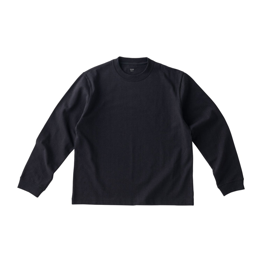 Kinto FUTO loopwheel knit long sleeve top S black 0