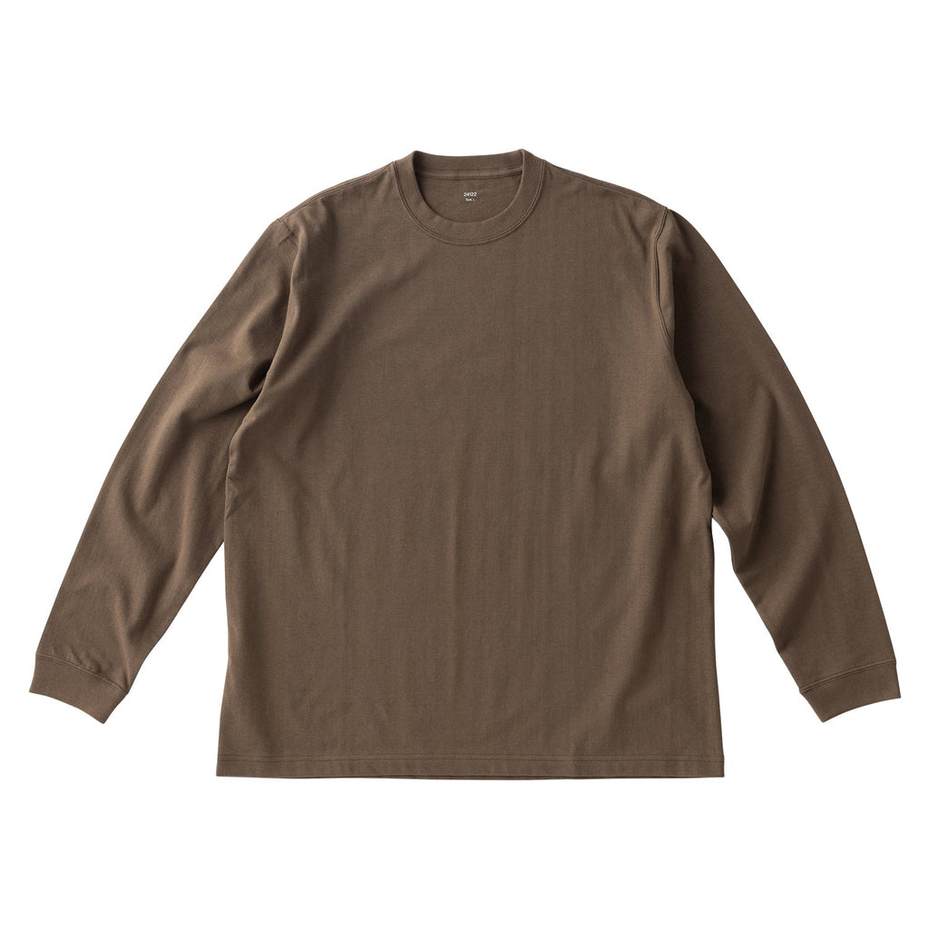 Kinto FUTO loopwheel knit long sleeve top L brown 0