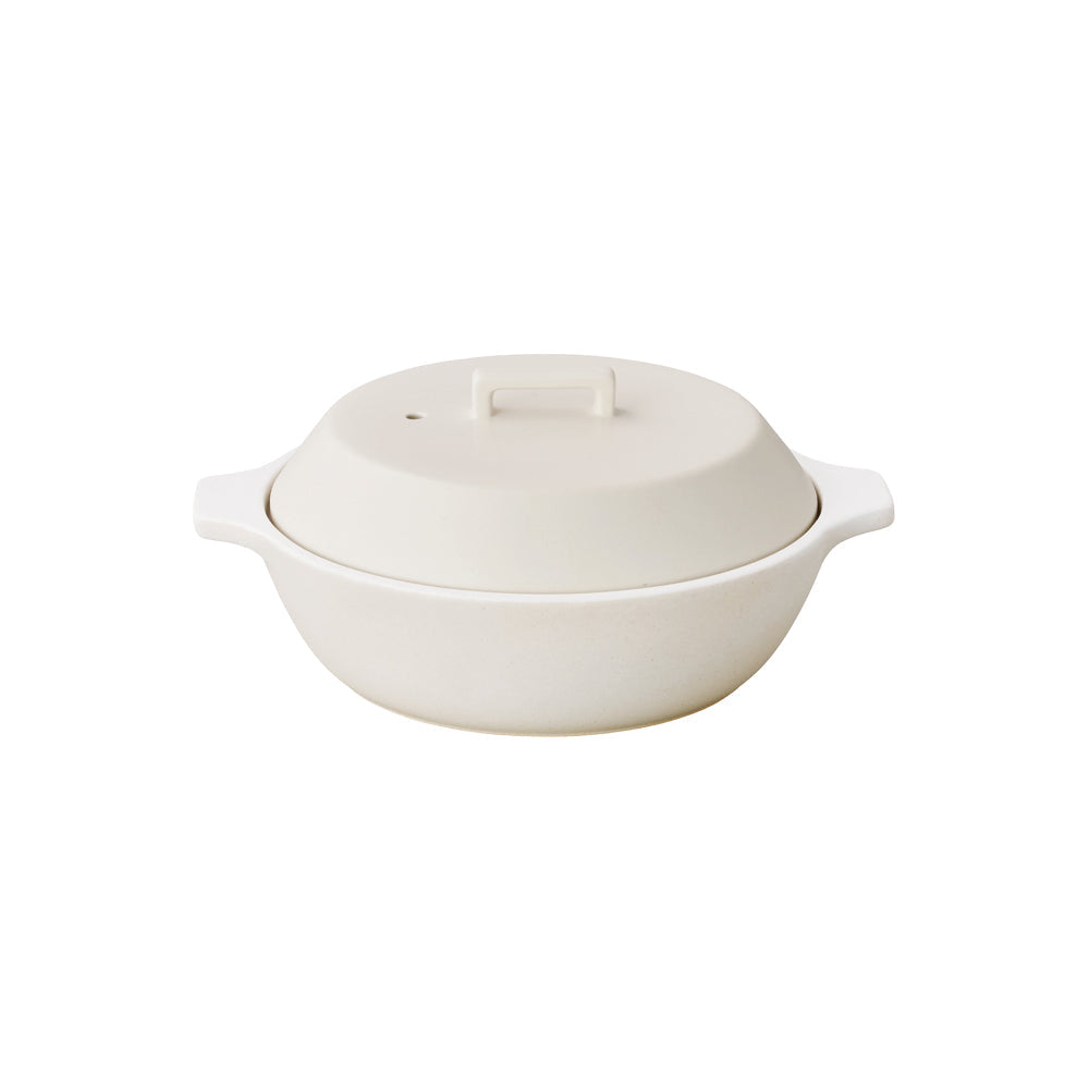Kinto KAKOMI ceramic pot 1.2L white 0