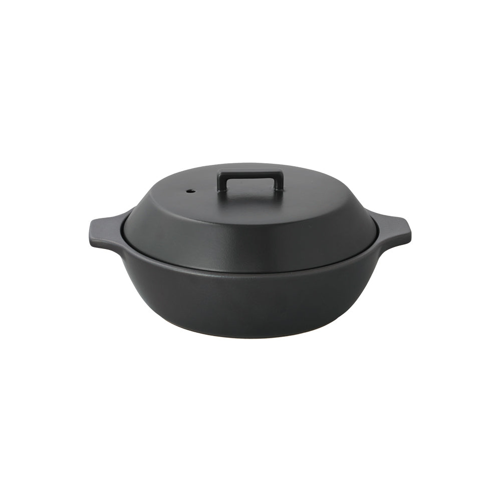 Kinto KAKOMI ceramic pot 1.2L black 0
