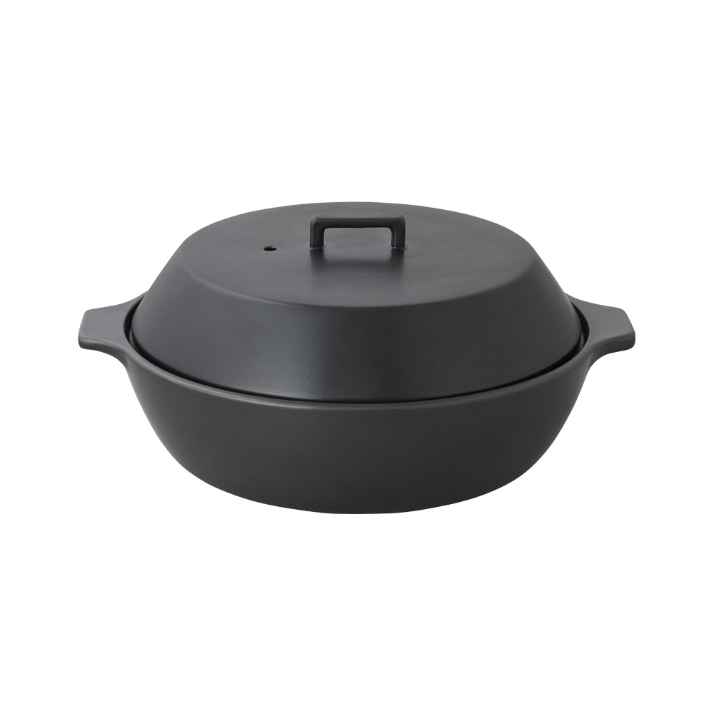 Kinto KAKOMI ceramic pot 2.5L black 0
