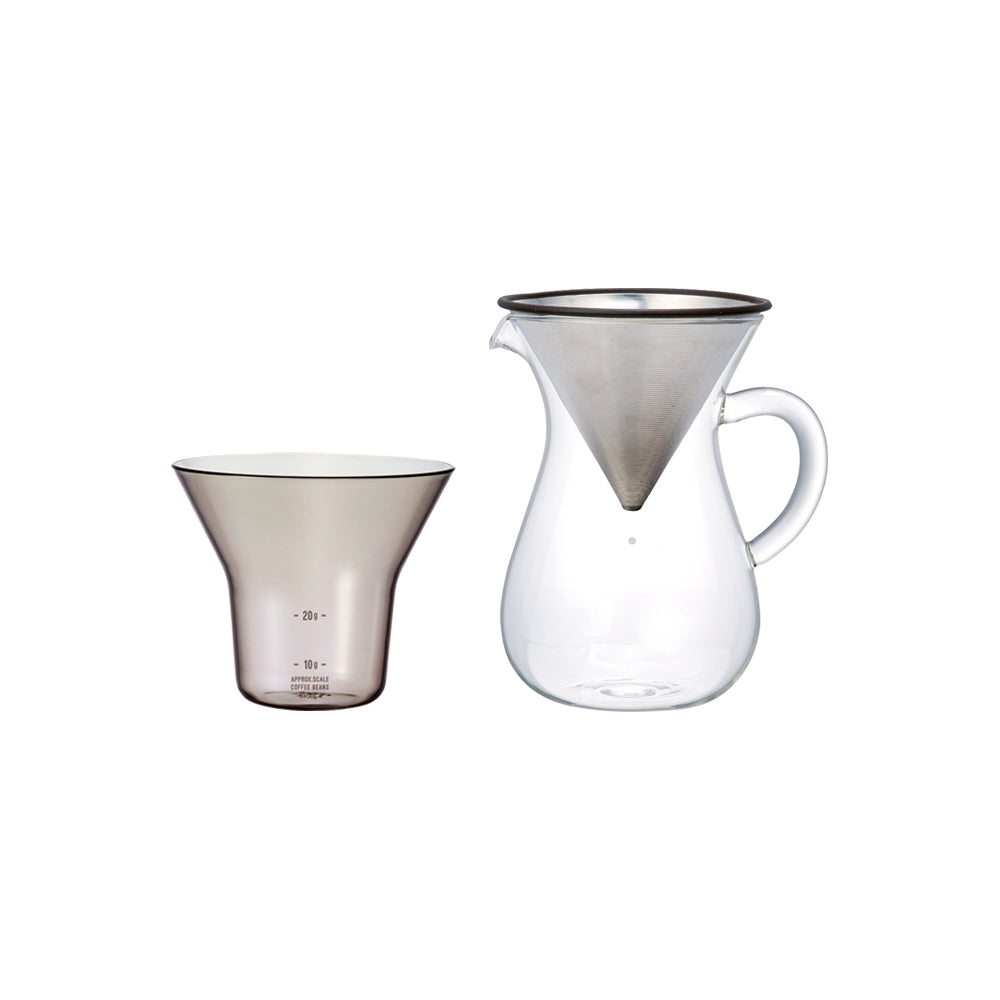 Kinto SCS coffee carafe set 2cups stainless steel 0