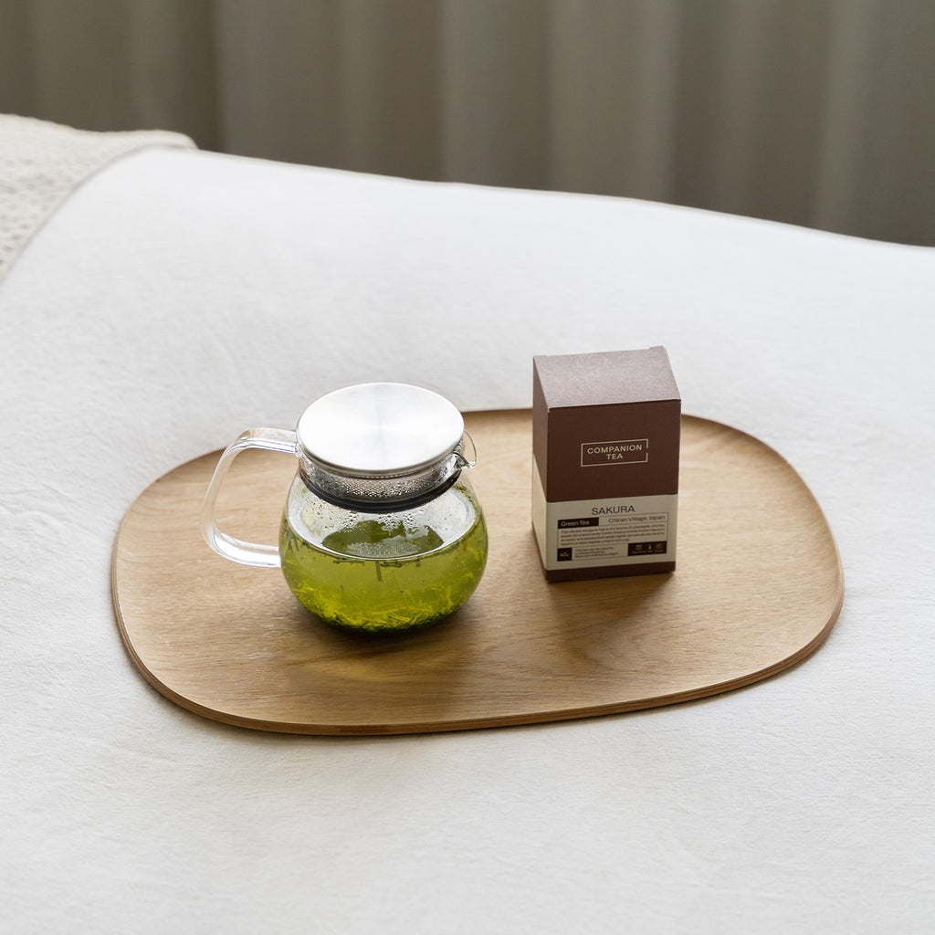 KINTO KINTO X COMPANION GIFT SET: UNITEA ONE TOUCH TEAPOT & SAKURA GREEN TEA DEFAULT TITLE