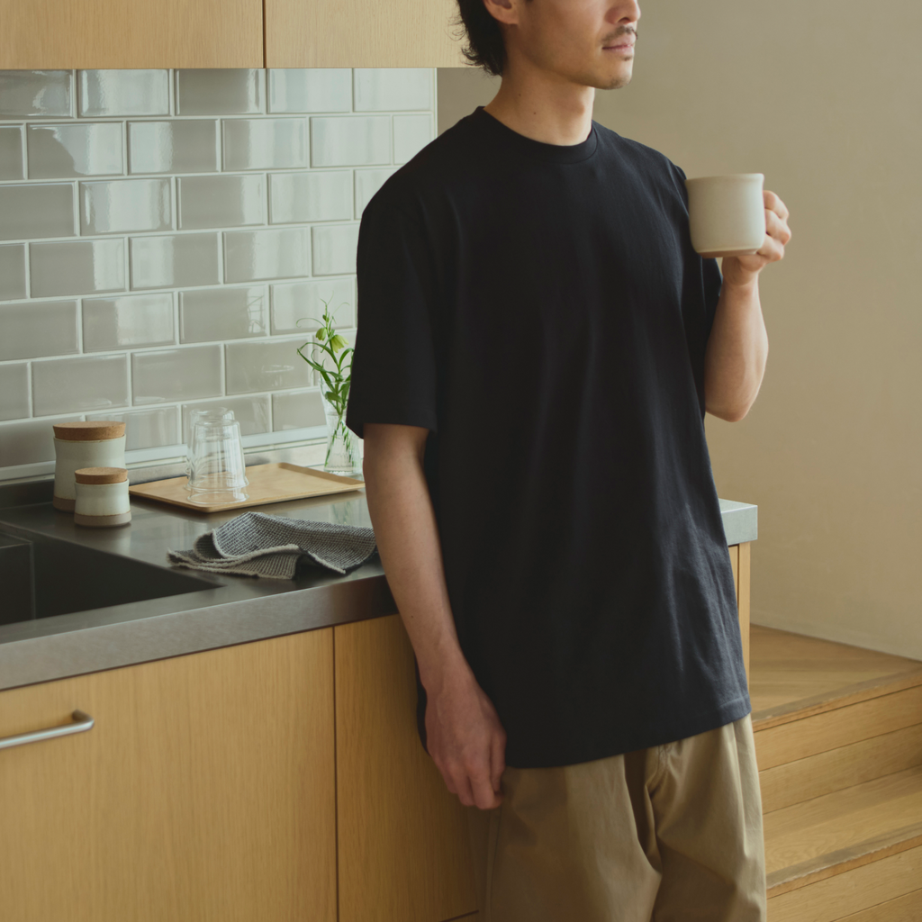 Kinto FUTO loopwheel knit short sleeve t-shirt S white 8