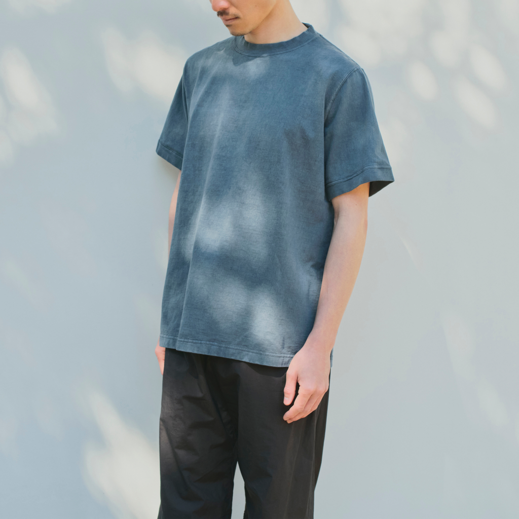 Kinto FUTO pigment-dyed short sleeve t-shirt S ash blue 3