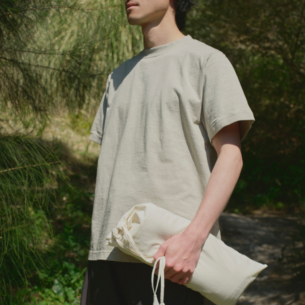 Kinto FUTO pigment-dyed short sleeve t-shirt S sand beige 2