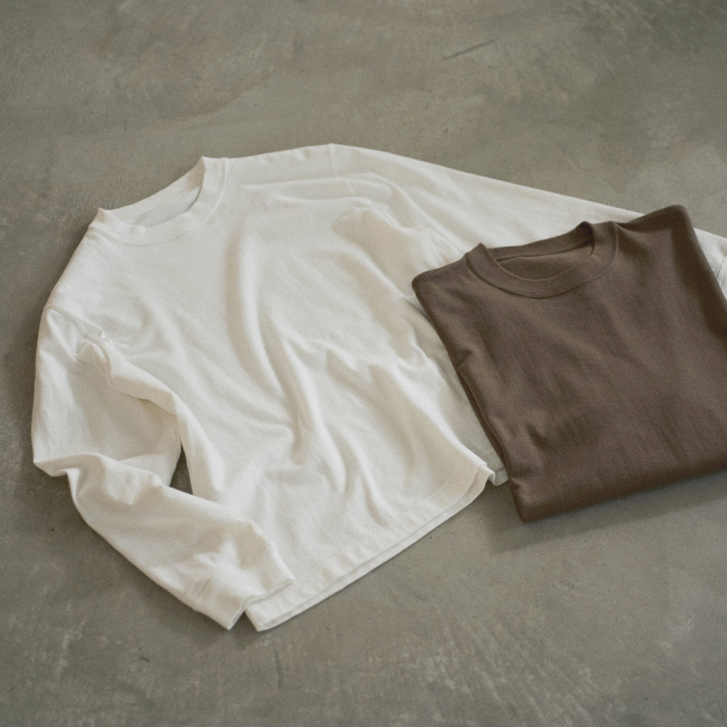 Kinto FUTO loopwheel knit long sleeve top S black 3