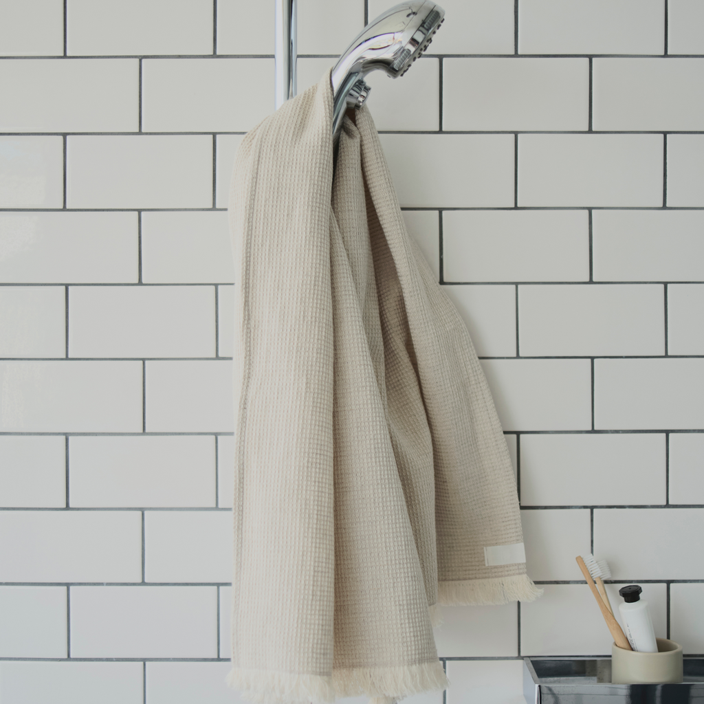 Kinto FUTO waffle small bath towel 1180x540mm natural 4