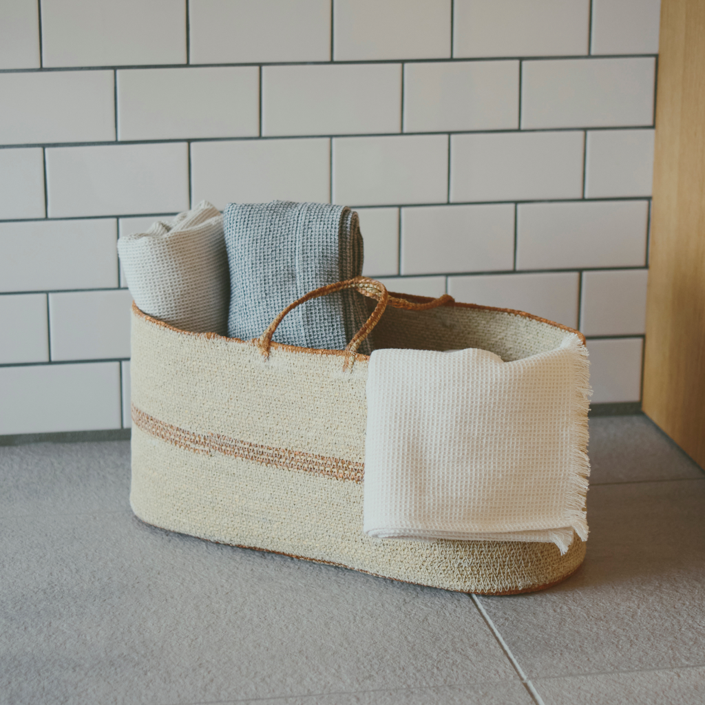 Kinto FUTO waffle small bath towel 1180x540mm natural 5