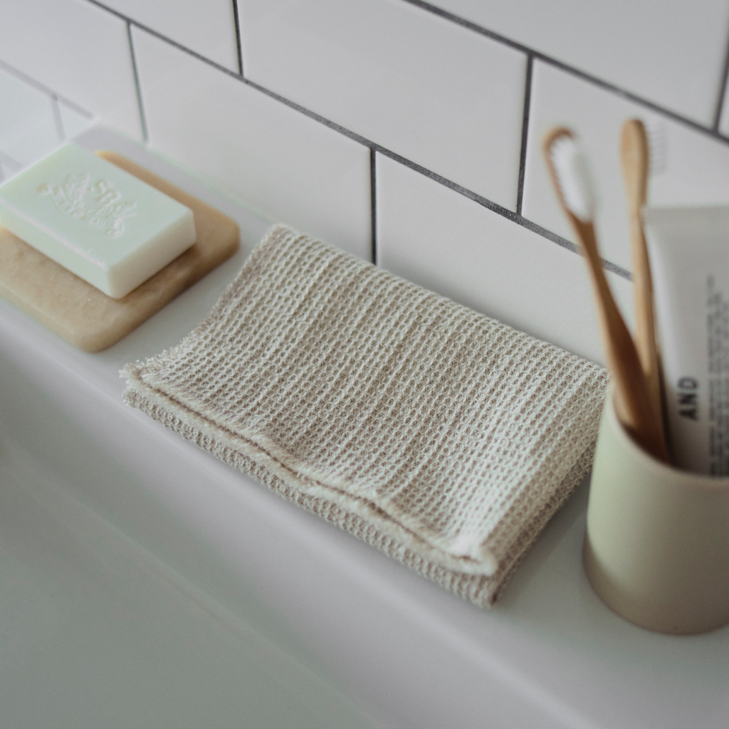 KINTO FUTO WAFFLE FACE CLOTH 360X360MM NATURAL