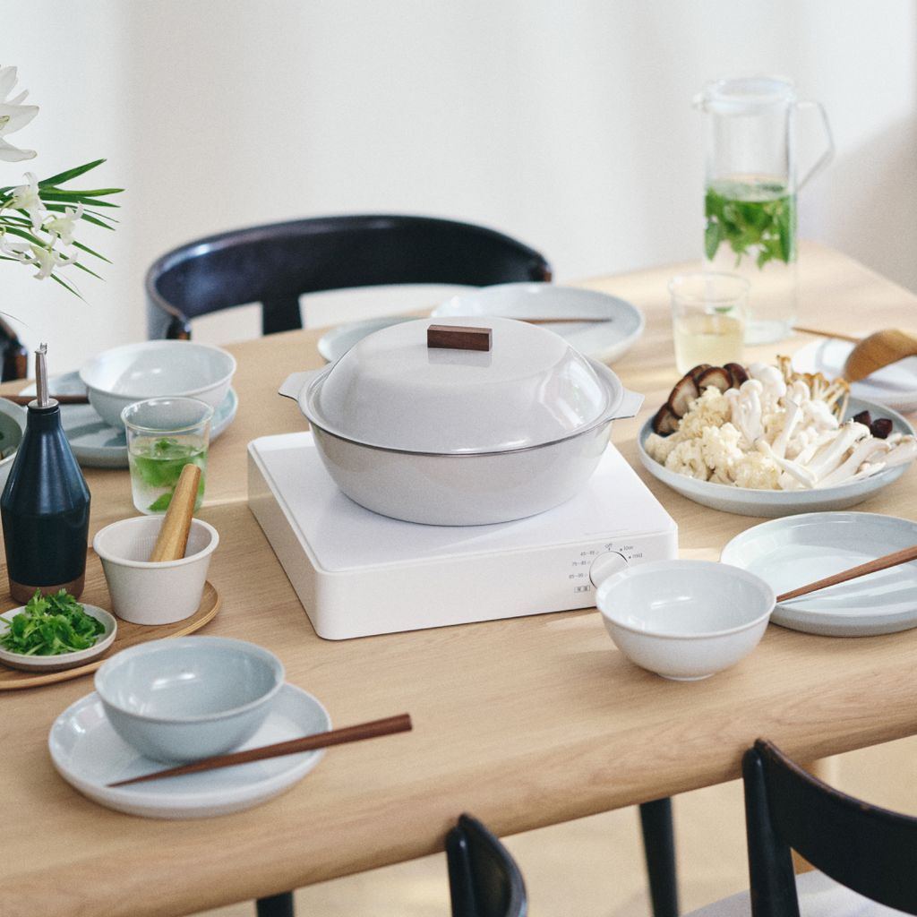 Kinto KAKOMI IH enamel pot 1L sand beige 4