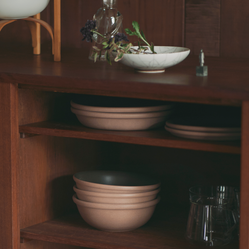 KINTO MUI DEEP PLATE 215MM BROWN