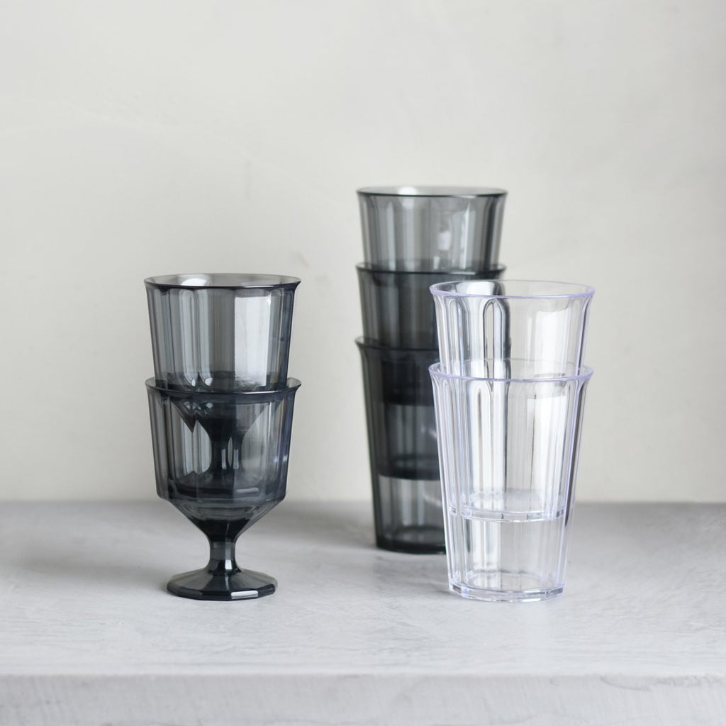 Kinto ALFRESCO wine glass 250ml smoke 5