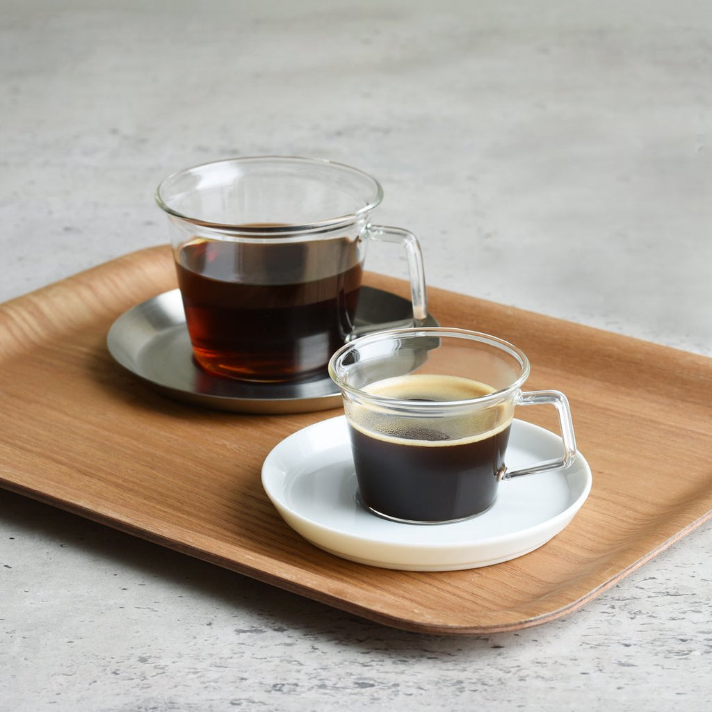 KINTO CAST COFFEE CUP & SAUCER 220ML STAINLESS STEEL STAINLESS STEEL