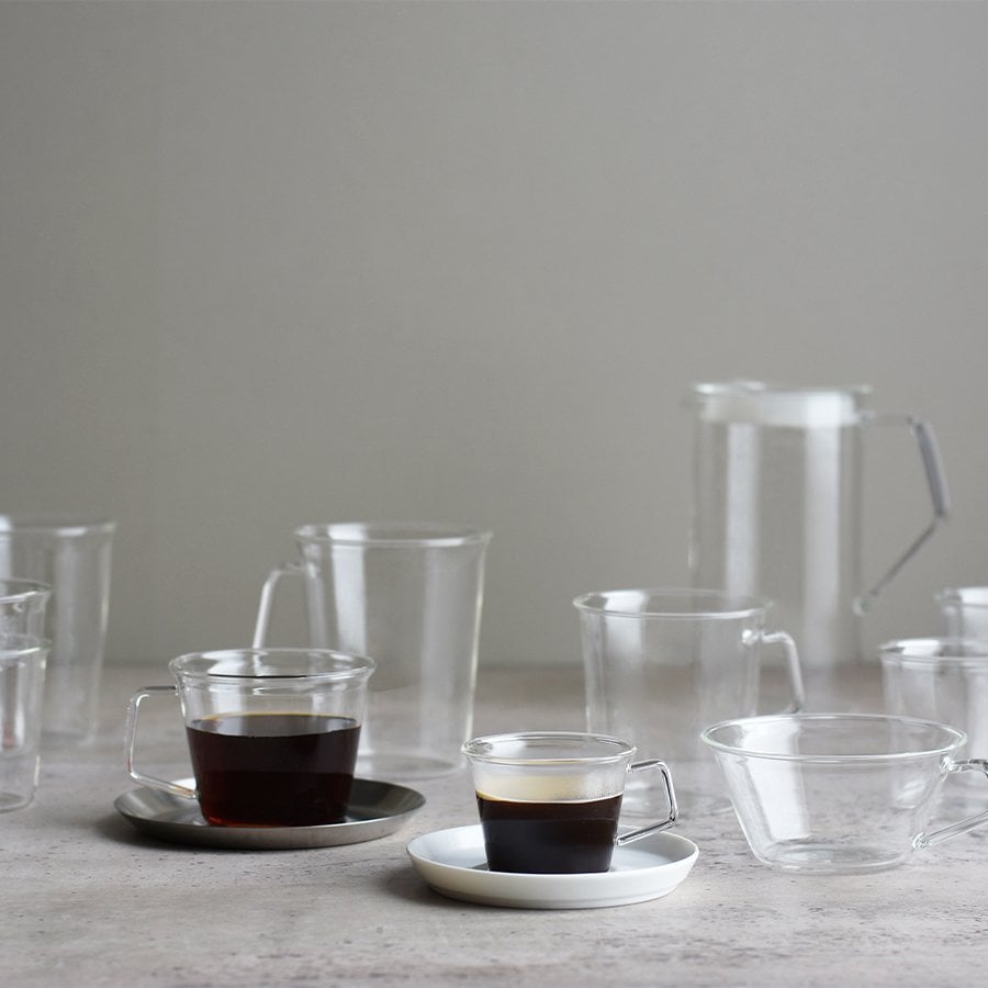 KINTO CAST CAFE LATTE MUG 430ML CLEAR