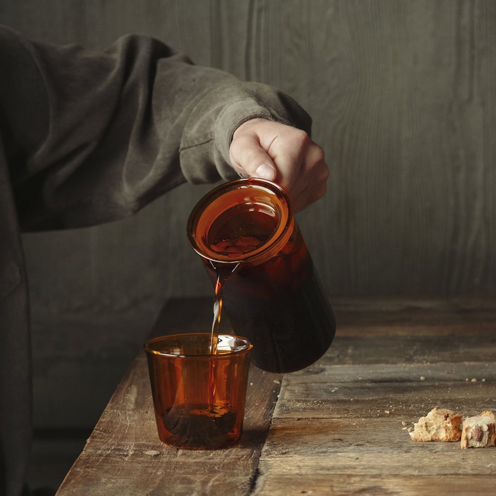 Kinto CAST AMBER double wall glass 250ml amber 3