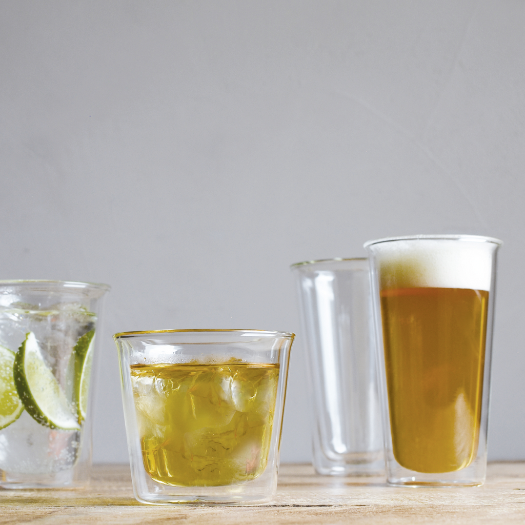 Kinto CAST double wall cocktail glass 290ml clear 3