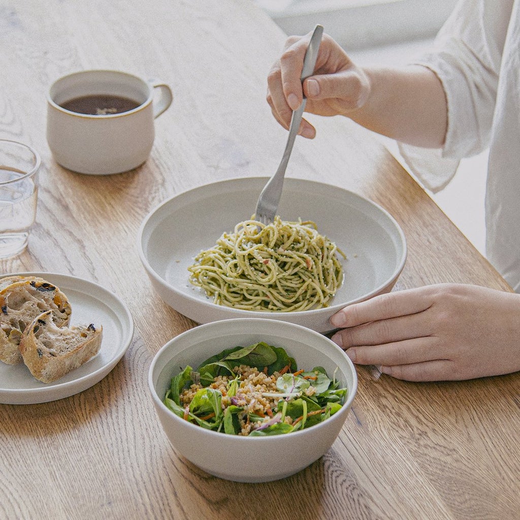 KINTO FOG DEEP PLATE 215MM ASH WHITE