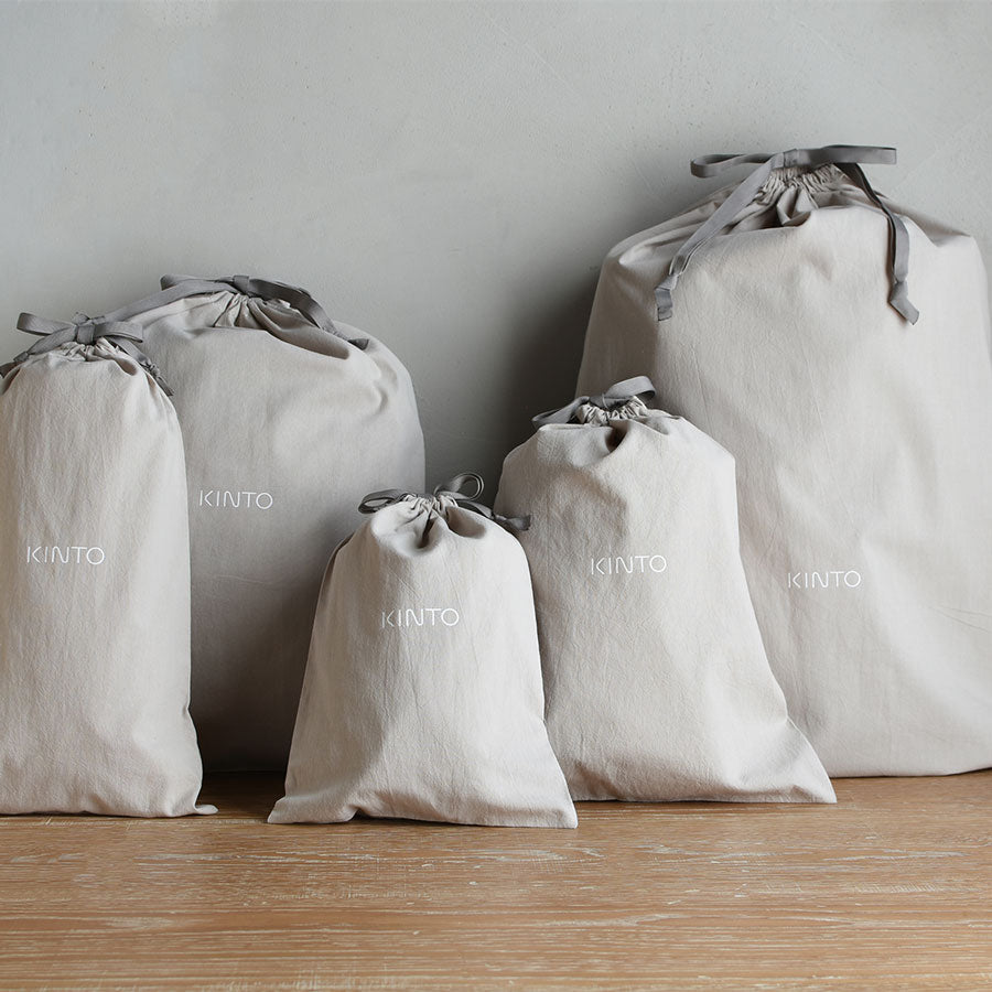 KINTO KINTO GIFT BAG 200X280MM COTTON GRAY
