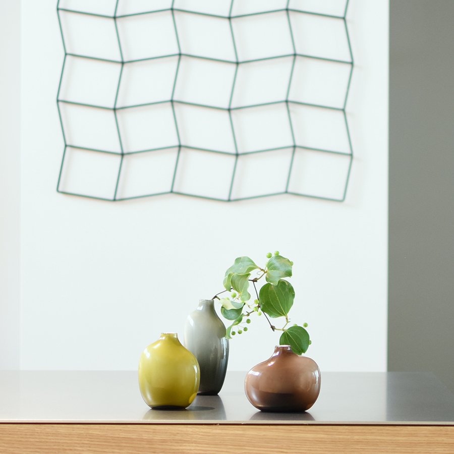 KINTO SACCO VASE GLASS 01 BROWN