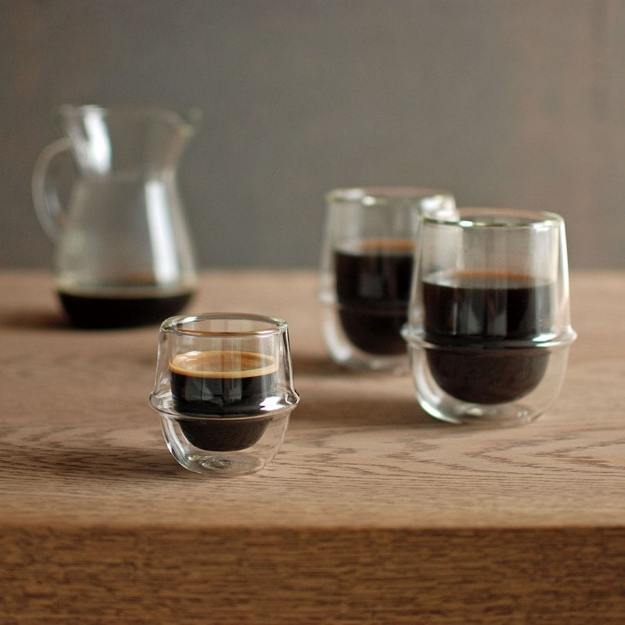 KINTO KRONOS DOUBLE WALL COFFEE CUP 250ML CLEAR
