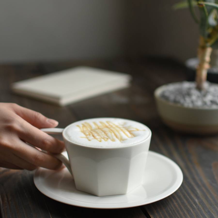 KINTO OCT CUP & SAUCER 300ML BLACK