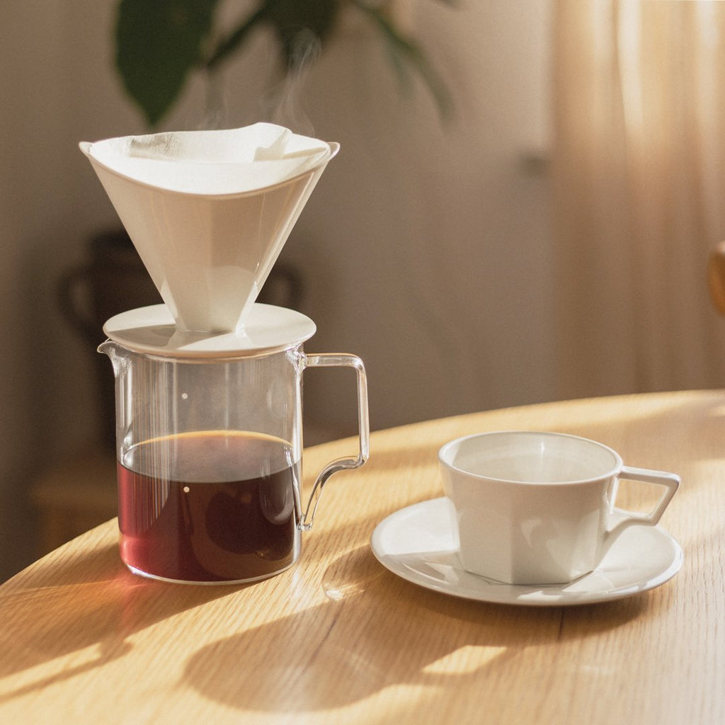 Kinto OCT cup & saucer 220ml white 2
