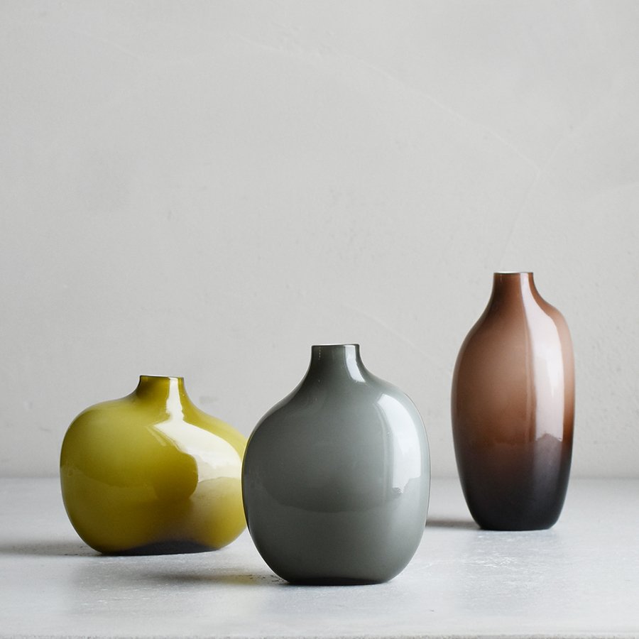 Kinto SACCO vase glass 03 brown 3