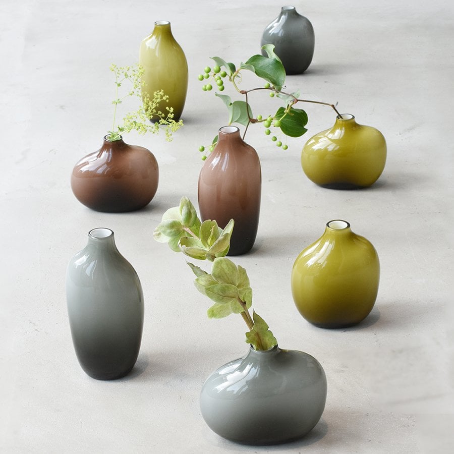 Kinto SACCO vase glass 01 gray 2