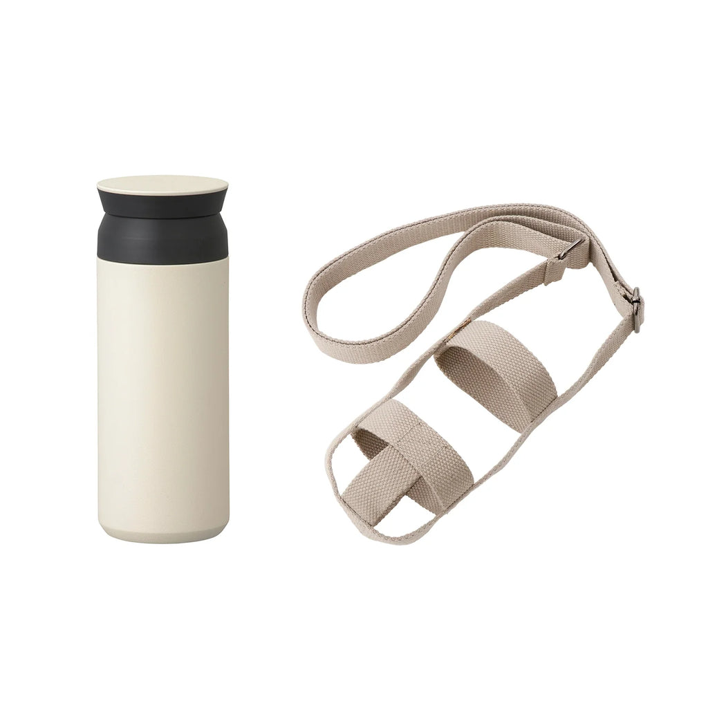 Kinto TRAVEL TUMBLER 500ml + TUMBLER STRAP 75mm white 0