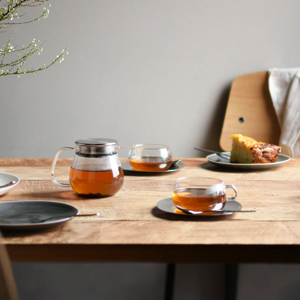 Kinto UNITEA cup & saucer 230ml stainless steel gray-no-color 2