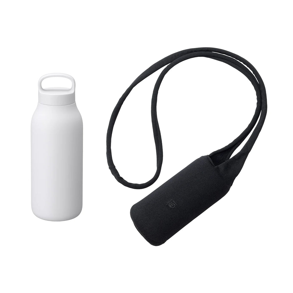 Kinto WATER TUMBLER 550ml + FUTO bottle sling bag black 0